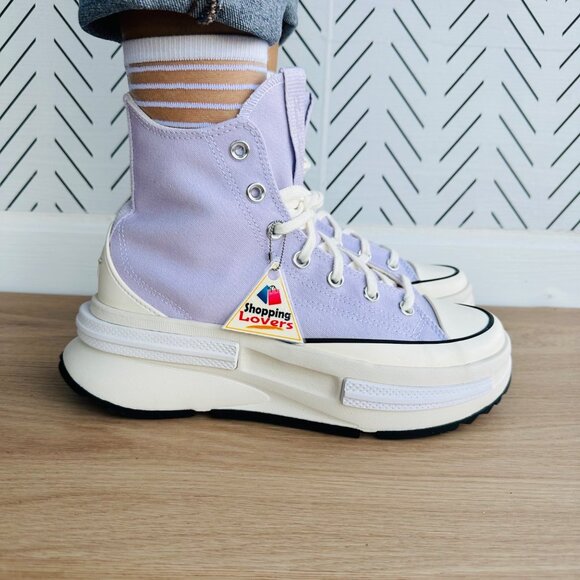 ⭐Converse Run Star Legacy CX Hi 6.5 Women Shoes Platform Purple Sneaker A03064C⭐ - Picture 4 of 14